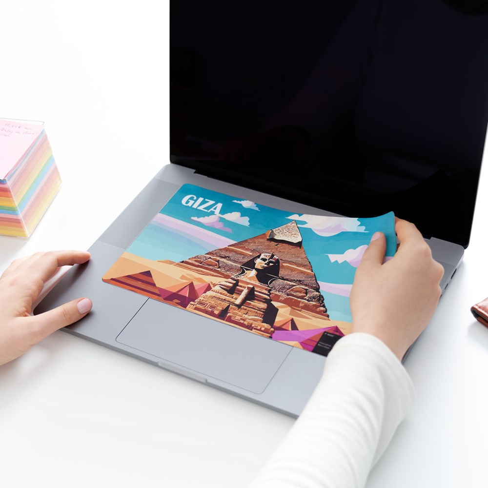 LapKoser® 3in1 Notebookpad 23x20 cm mit individueller Einlegekarte, All-Inclusive-Paket