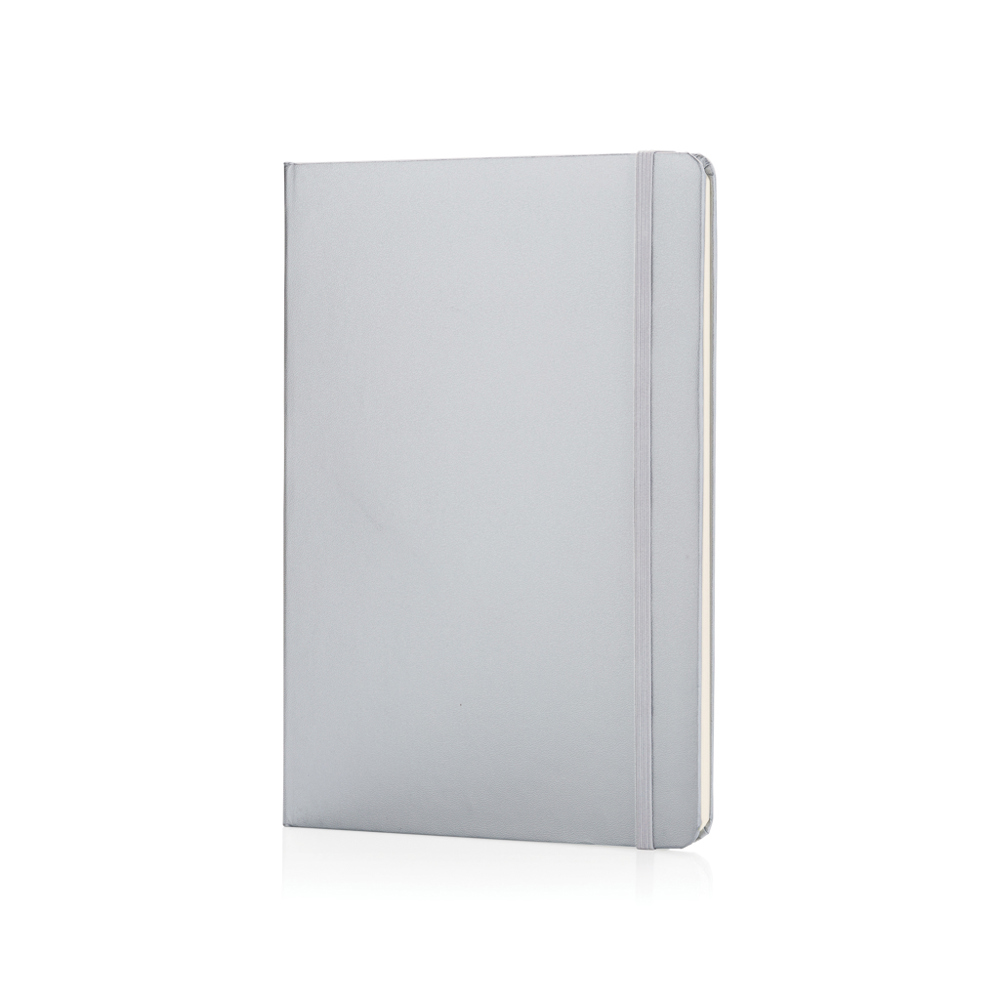 Basic Hardcover Notizbuch A5 - silber (± PMS 428)