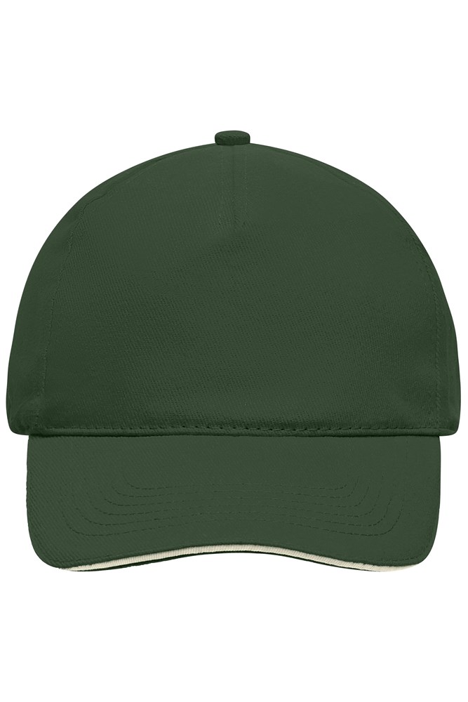 5 Panel Sandwich Cap - Dark-green/natural (ca. Pantone 343C
7500C)