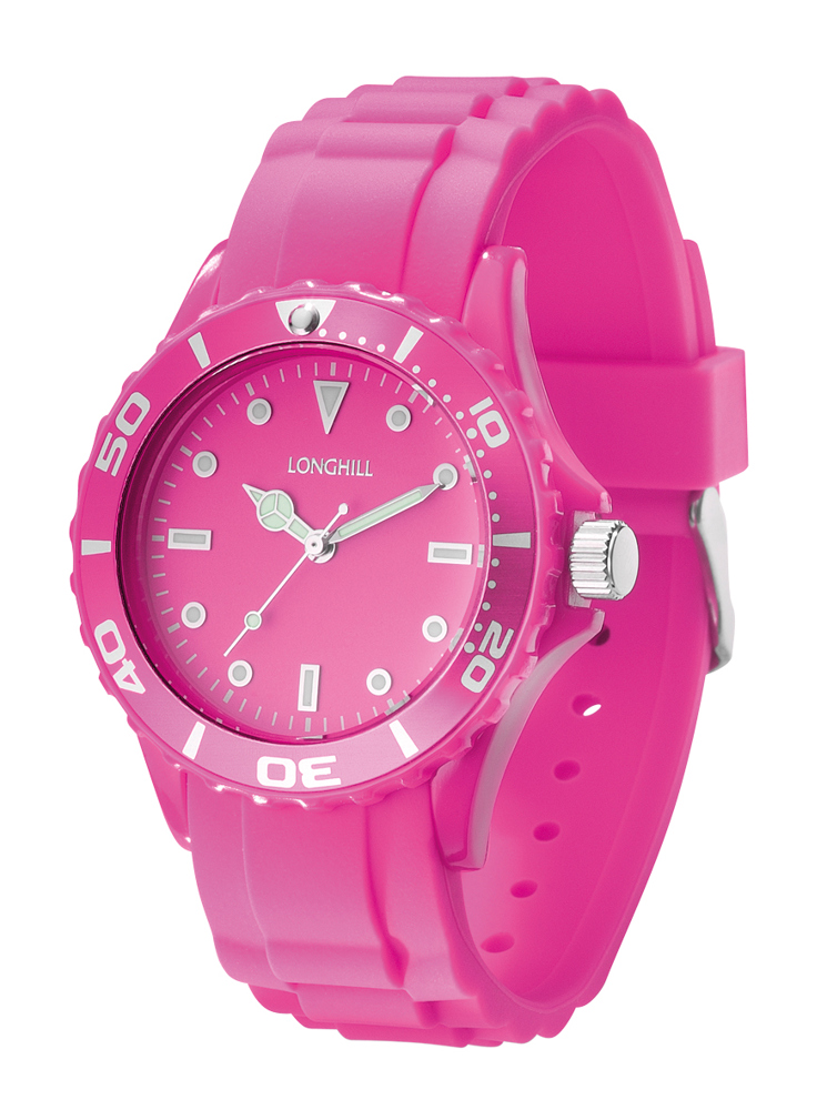 Kunststoffuhr LOGI LADY - pink