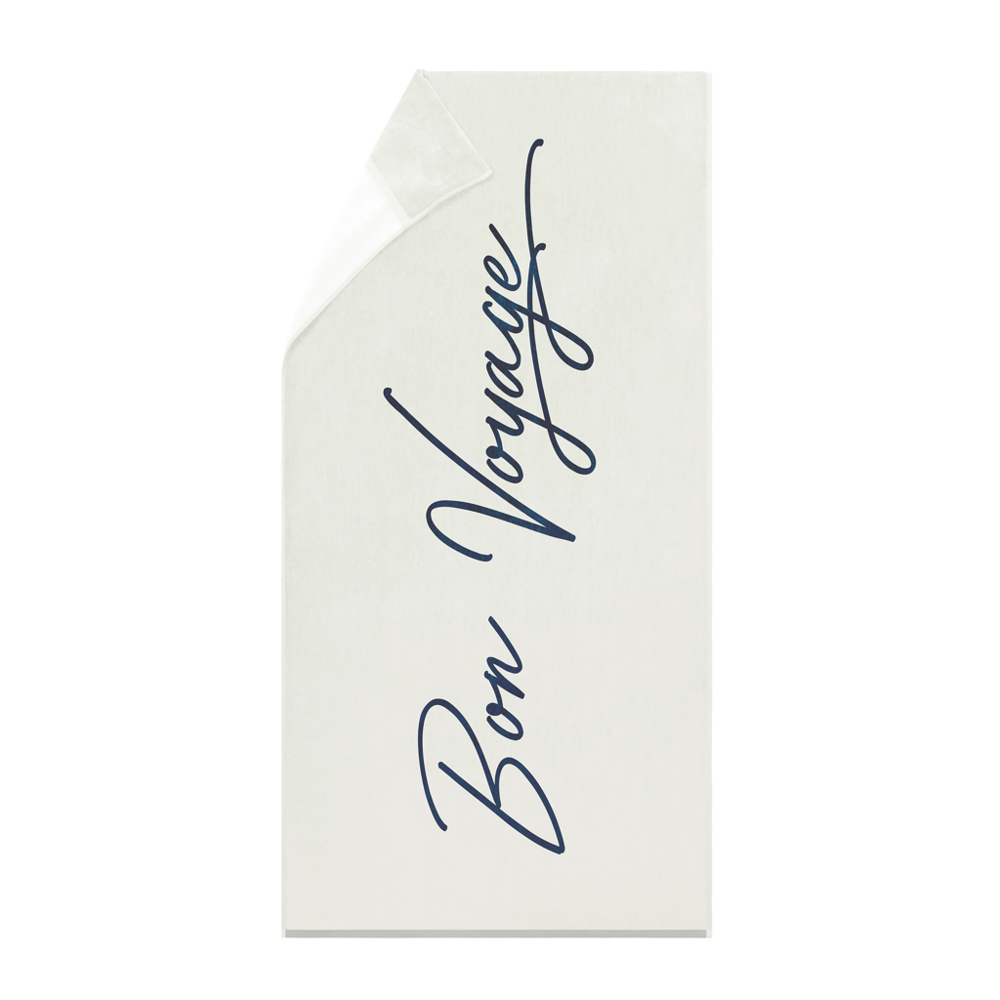 VINGA Liegestuhl-Tuch 450gr/m² - beige, navy blau (± PMS 11-0606 TCX/ ± PMS 19-4324 TPG)