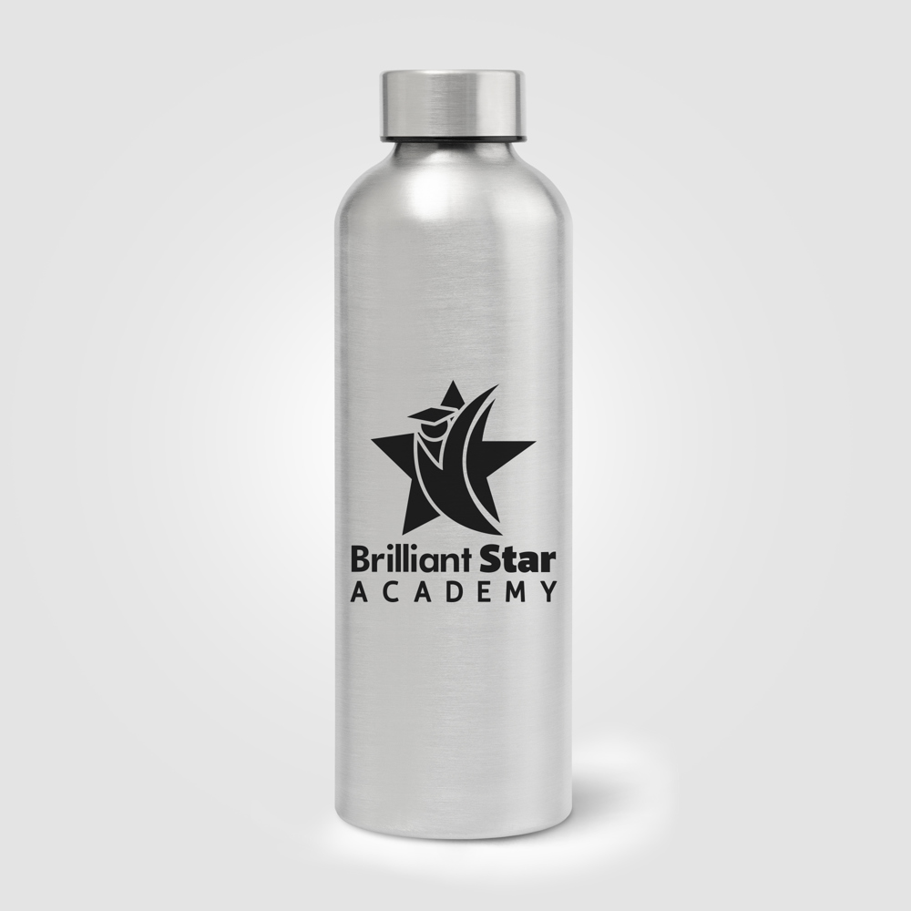 Astrid Trinkflasche Metallic aus recyceltem Edelstahl - 710 ml - Chrom (#8A8D8F)