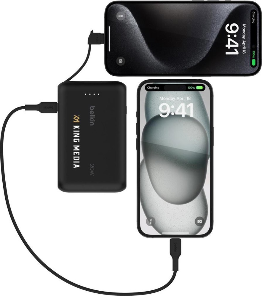 Belkin BoostCharge PowerBank 10K Integriertes Kabel