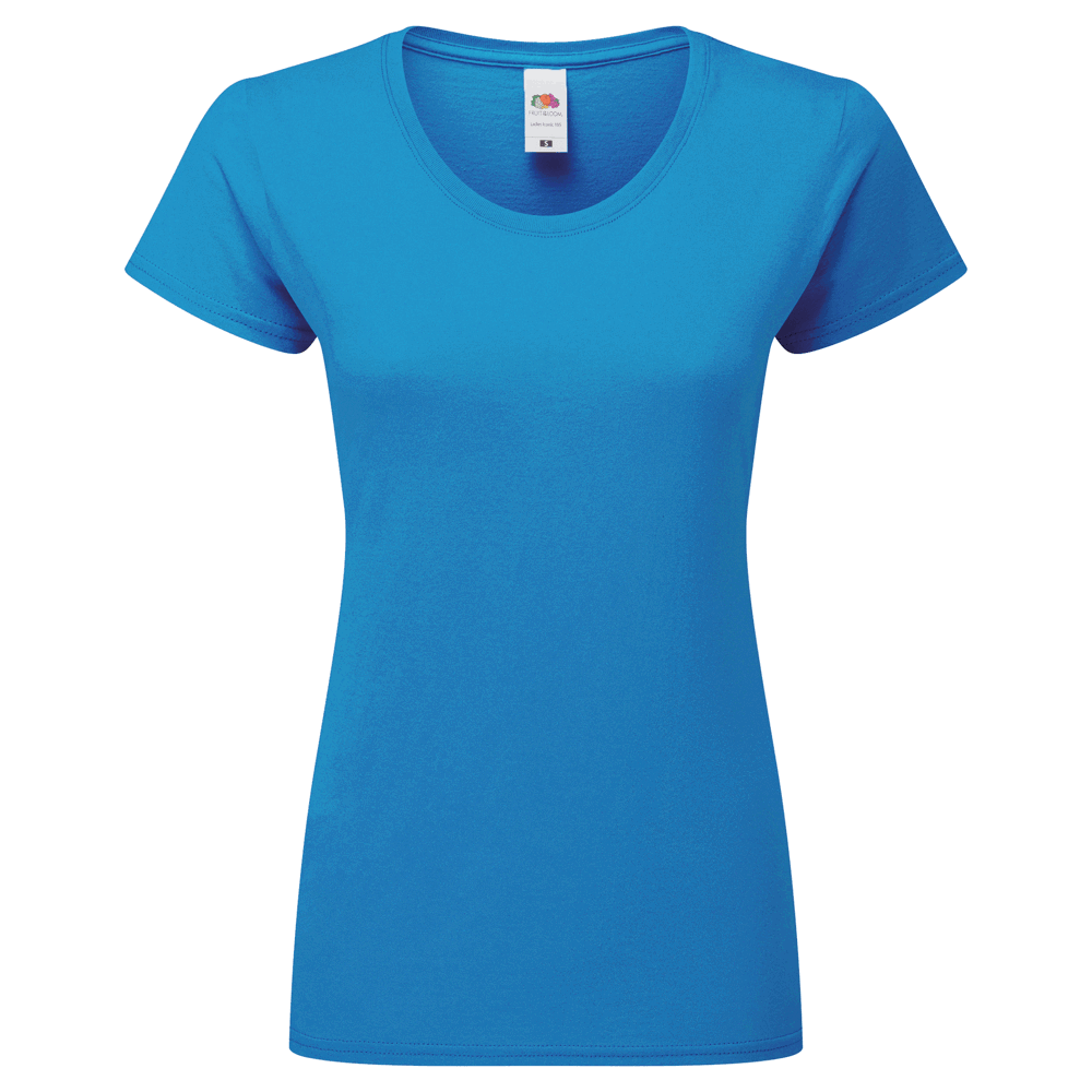 614240 - Ladies Iconic 195 T-Shirt (zuvor: Ladies Ringspun Premium T-Shirt) - azurblau