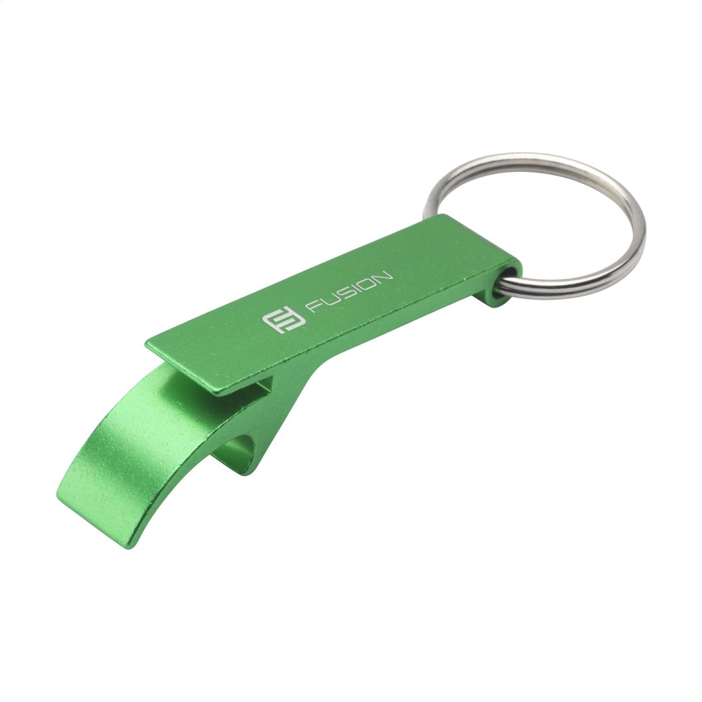 Opener GRS Recycled Aluminium Schlüsselanhänger - grün (± PMS 354)