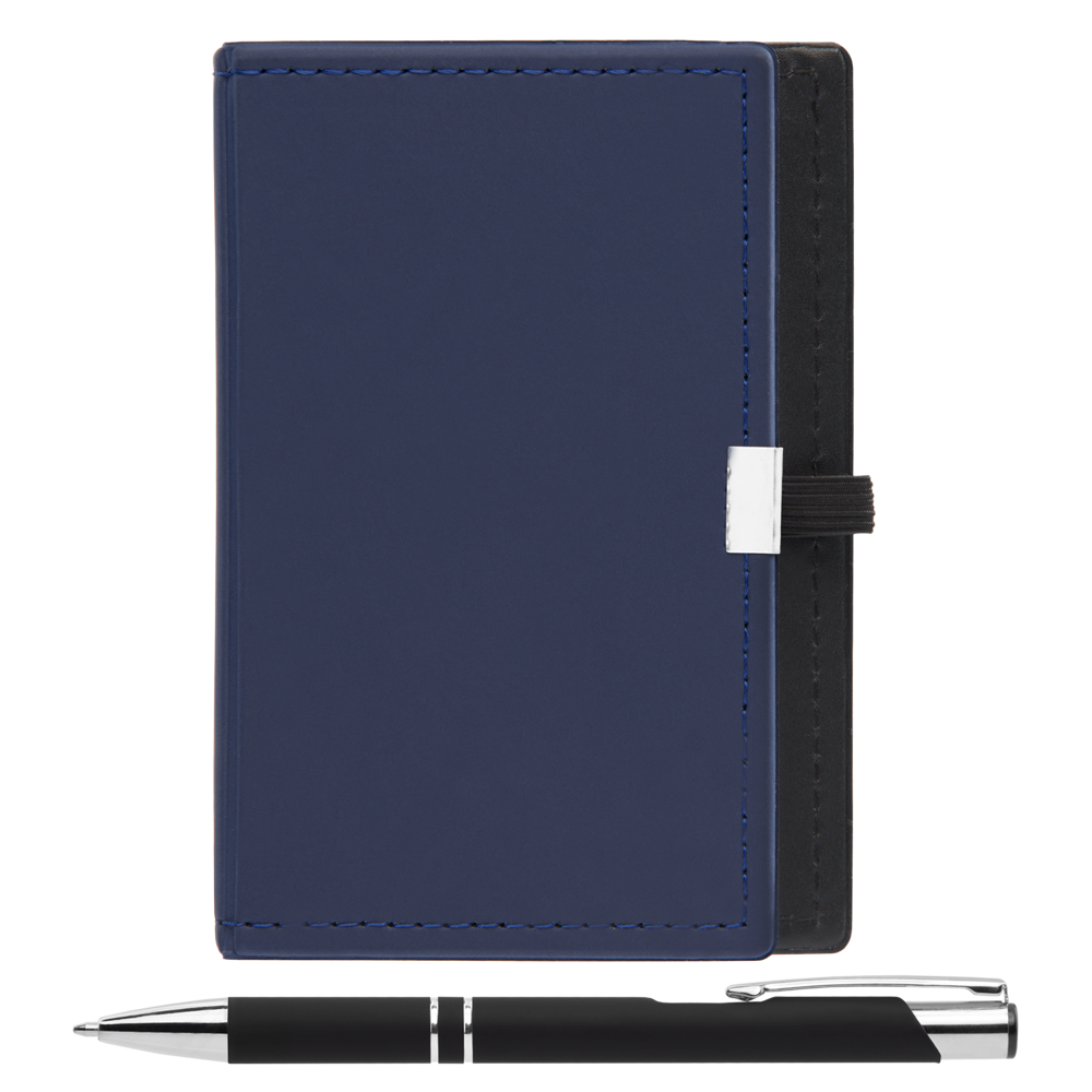 Caddy Notizbuch & Crosby  Kugelschreiber Geschenkset - Blau (#2E334E)