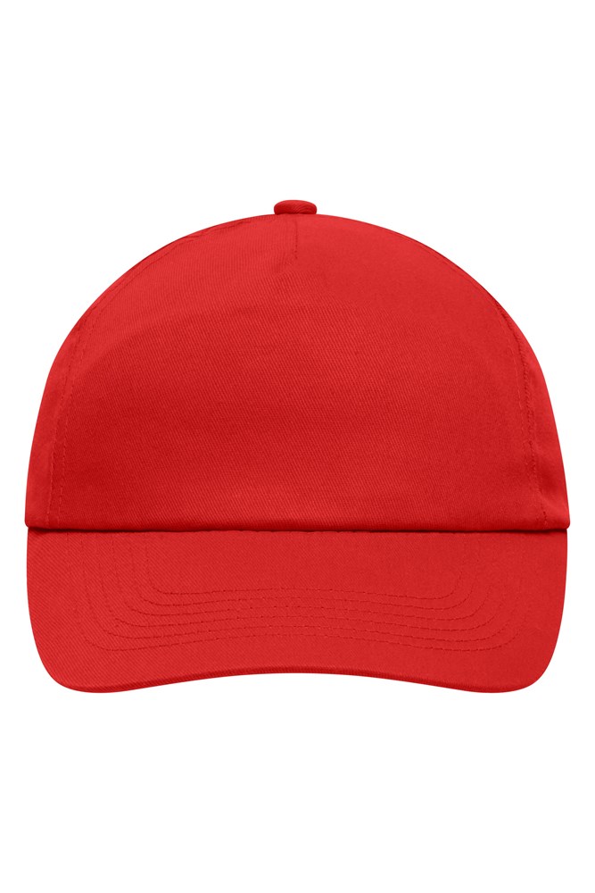 5 Panel Promo Cap Laminated - Signal-red (ca. Pantone 199C)