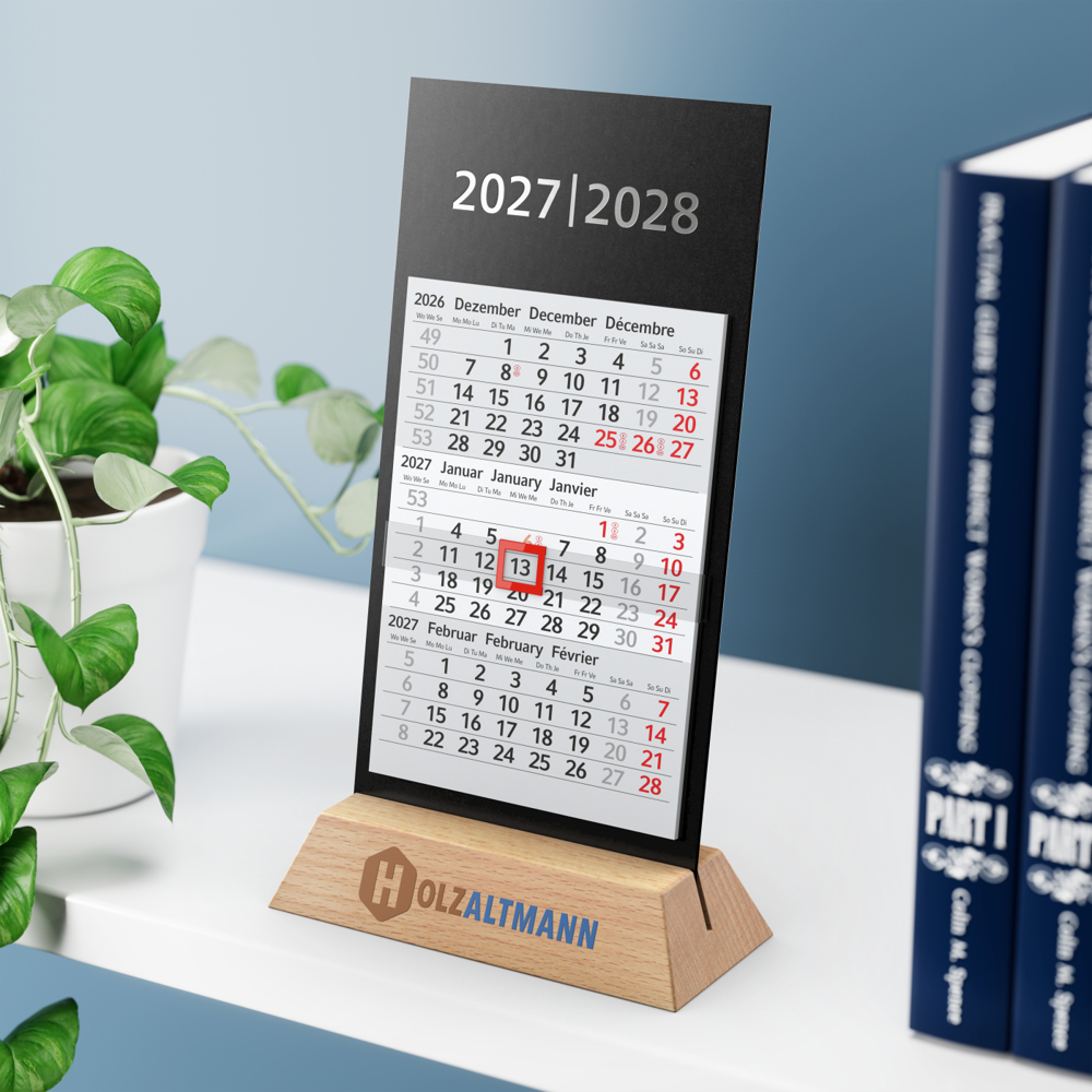Tischkalender Desktop Wood 3