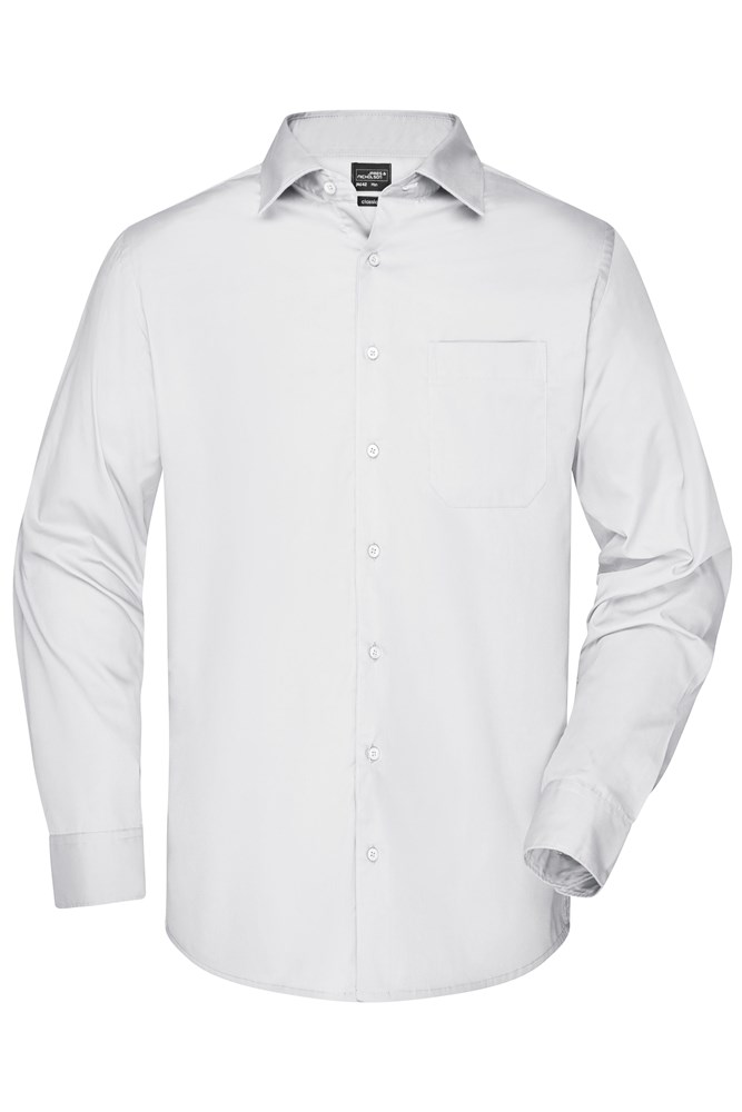 Men's Business Shirt Long-Sleeved - White (ca. Pantone white)