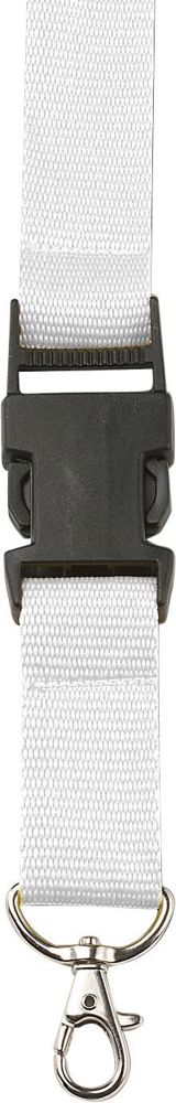 Lanyard aus Polyester Bobbi - Weiß