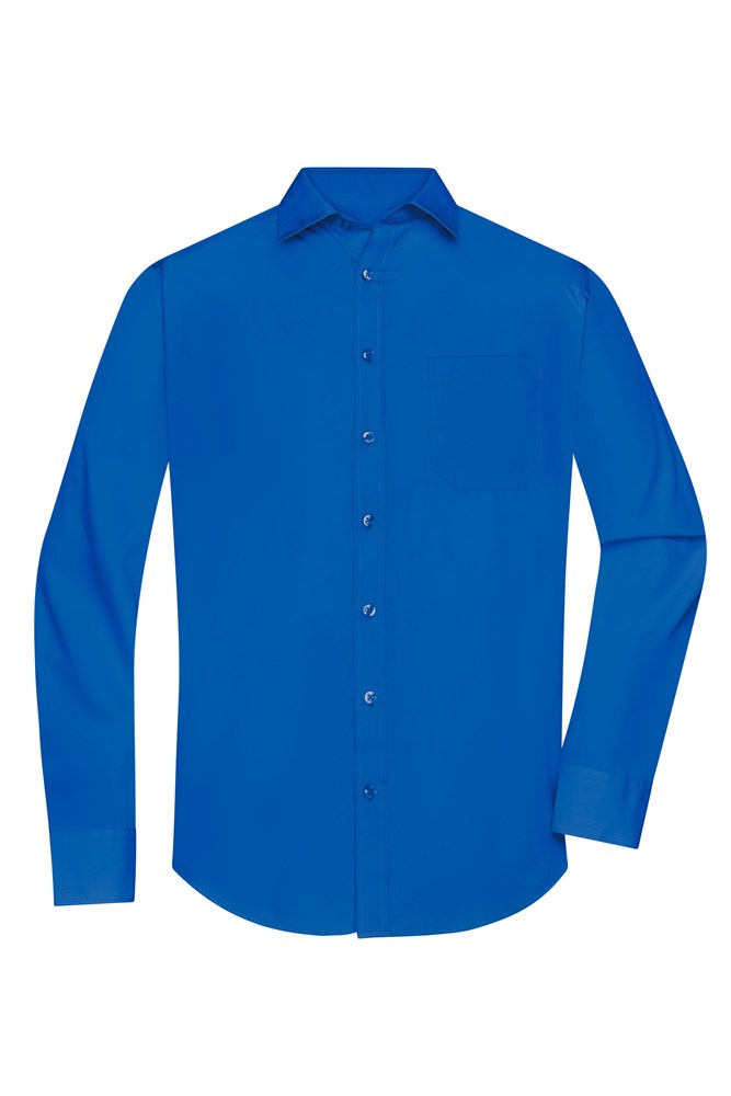 Men's Shirt Long-Sleeved Poplin - Royal (ca. Pantone 301C)