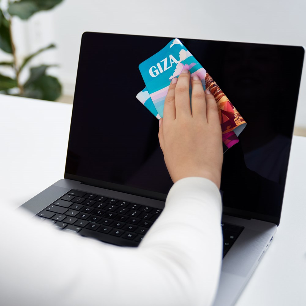 LapKoser® 3in1 Notebookpad 23x20 cm mit individueller Einlegekarte, All-Inclusive-Paket