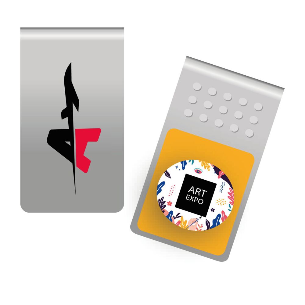 ROMINOX® Mehrweg-Büroklammer Straight Clip ohne Noppen, idealer Mailingartikel für Dokumente, bis zu 18 Seiten Klemmkraft