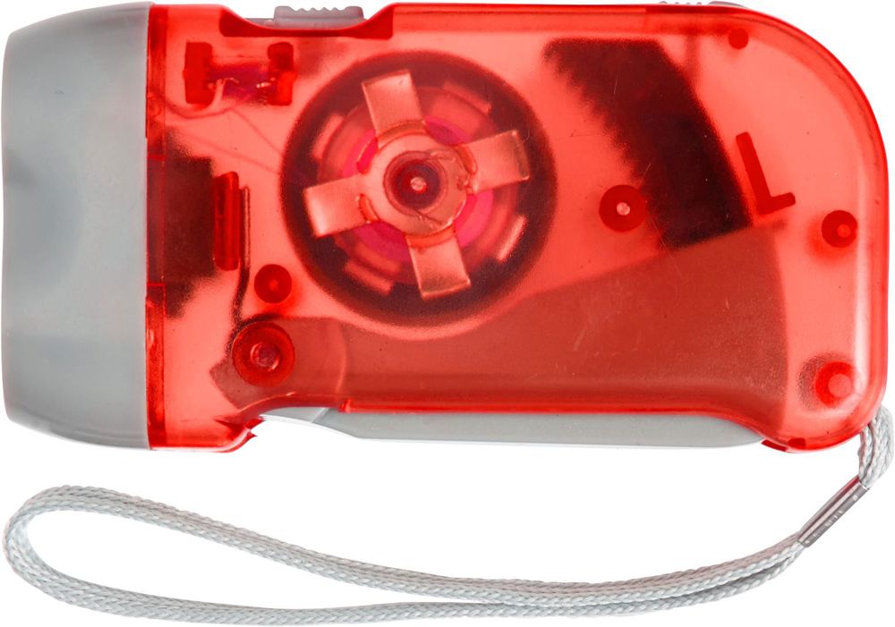 LED-Dynamotaschenlampe aus Kunststoff Tristan - Rot