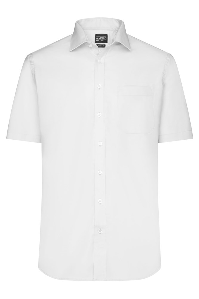 Men's Shirt Short-Sleeved Micro-Twill - White (ca. Pantone white)