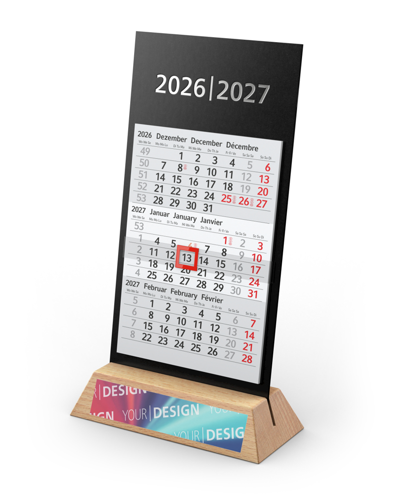 Tischkalender Desktop Wood 3