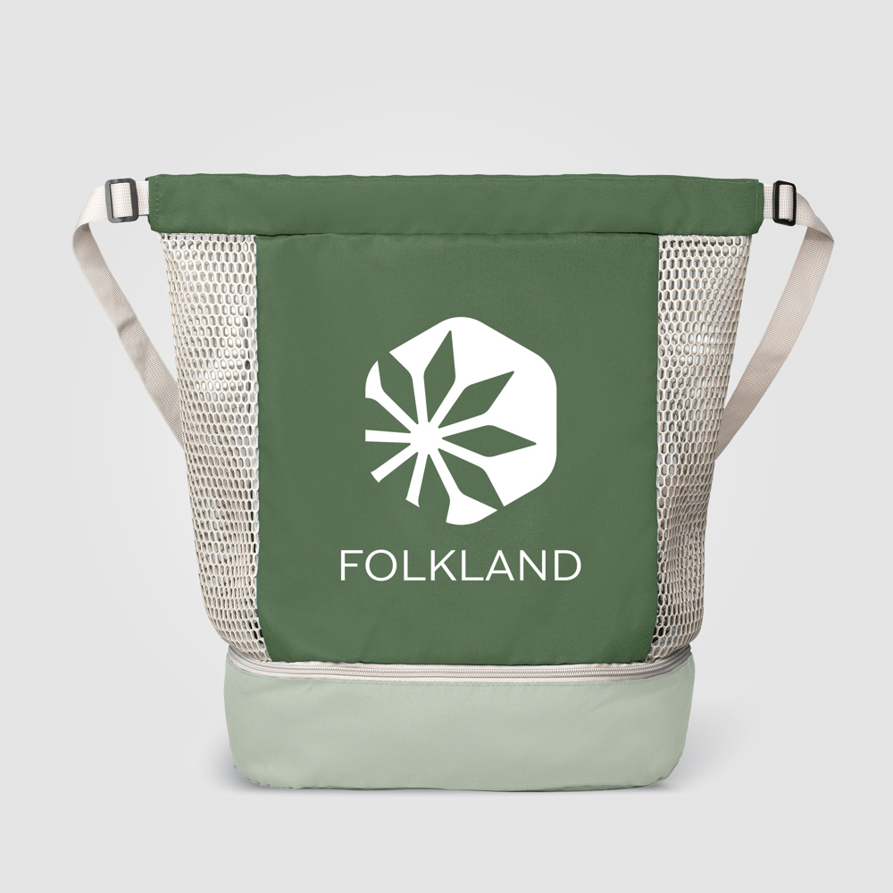 Neri Rucksack mit Kordelzug aus recyceltem Netzgewebe - 45 L