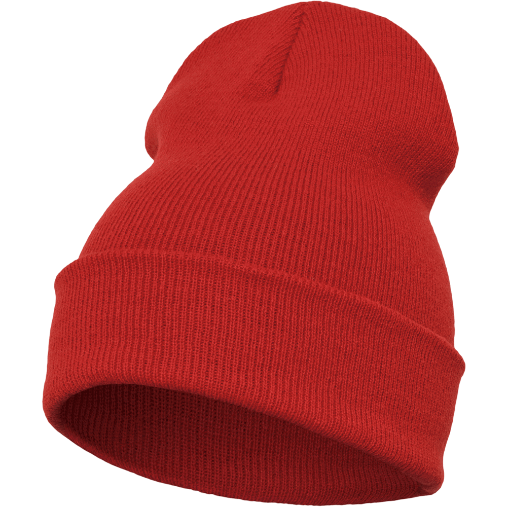 Heavyweight Long Beanie - red