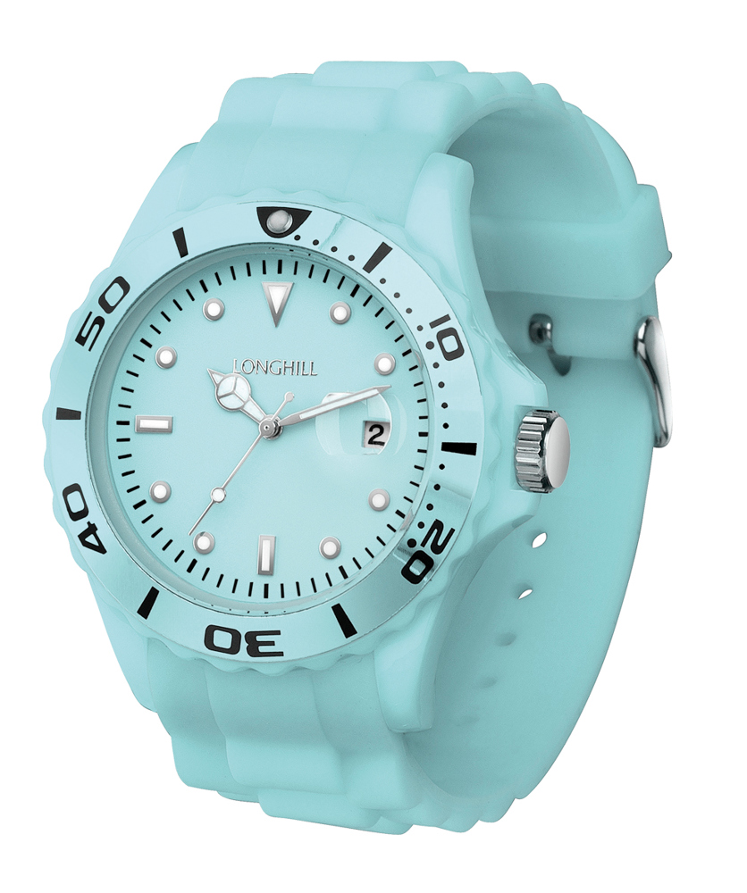 Kunststoffuhr LOGI - pastel grün