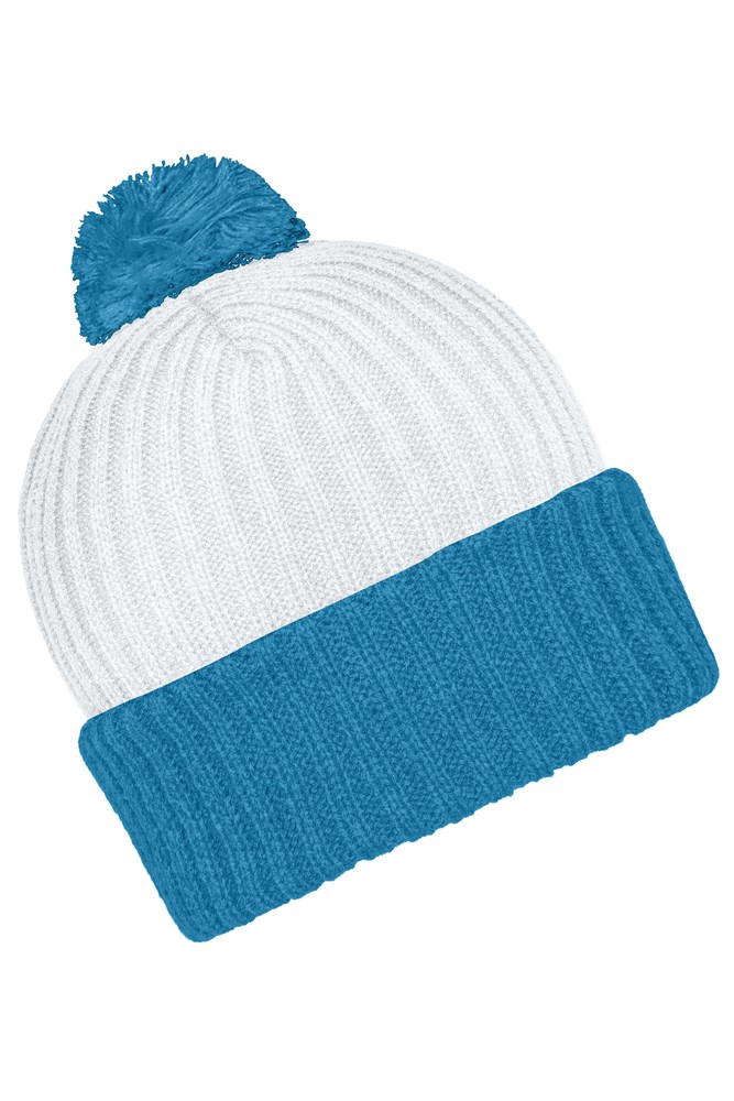 Knitted Cap with Pompon