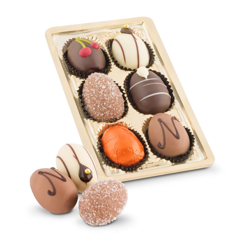 Schokoladen-Pralineneier, 6 Stück, 125 g
