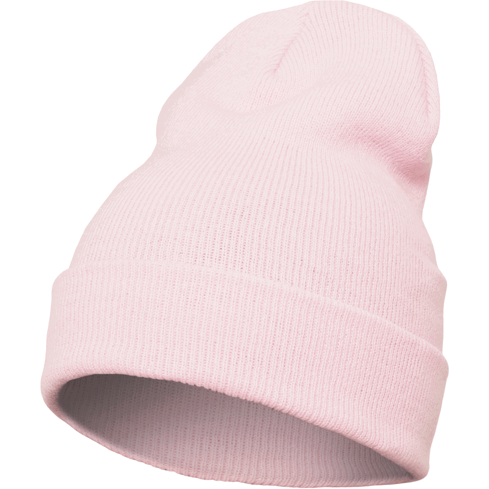 Heavyweight Long Beanie - baby pink