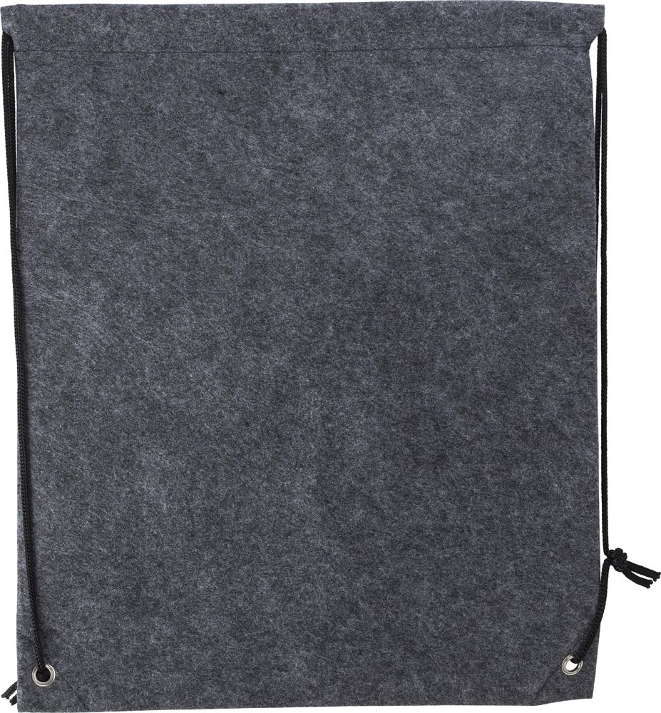 rPET-Filz-Rucksack mit Kordelzug Maya - grau