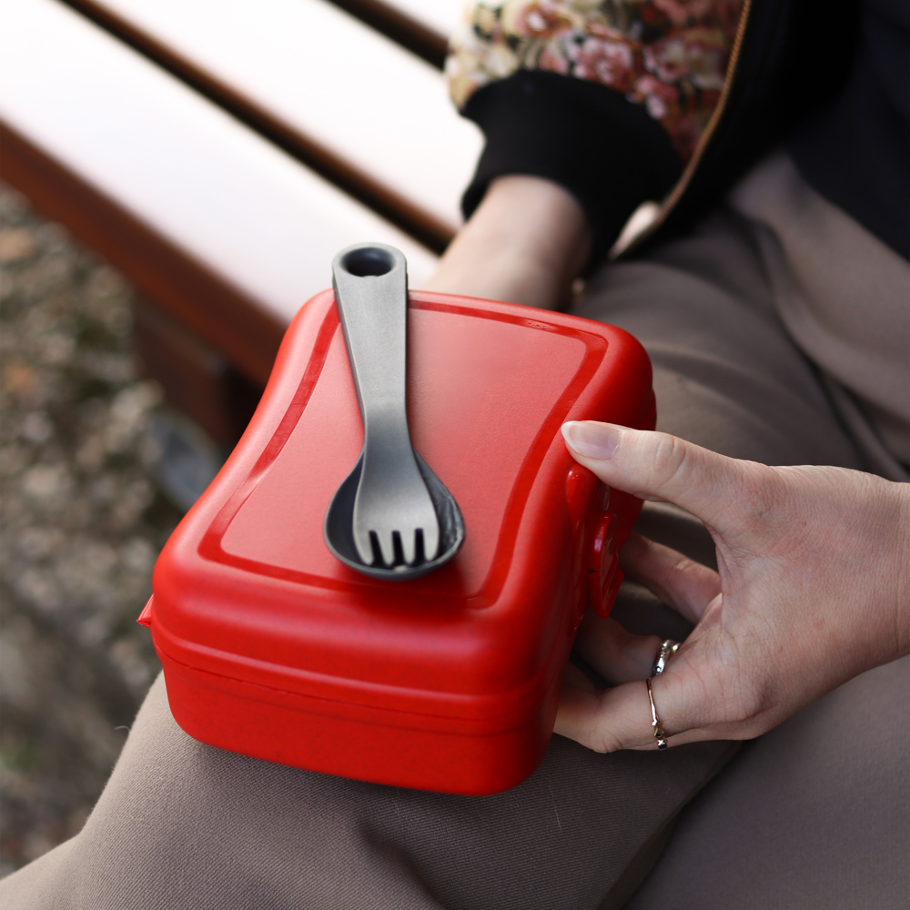 Koziol BASIC READY Lunchbox-Set + Besteck-Set