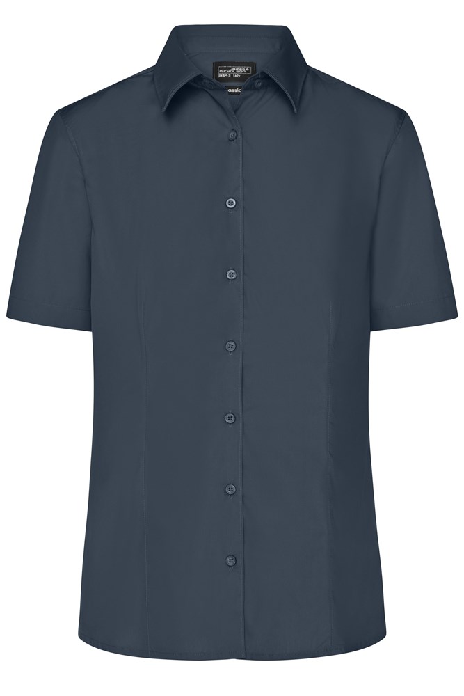 Ladies' Business Shirt Short-Sleeved - Carbon (ca. Pantone 425U)