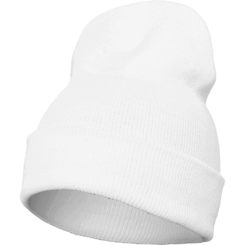 Heavyweight Long Beanie - white