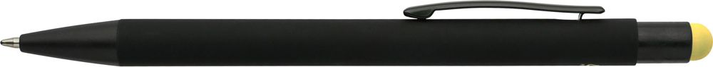 Aluminium-Kugelschreiber mit Gummibeschichtung Formentera - Gelb