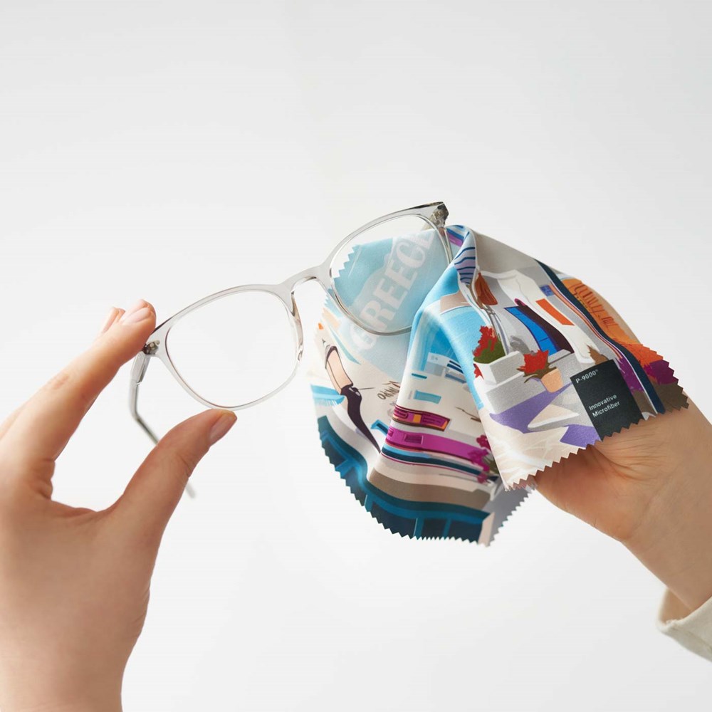 POLYCLEAN Brillenputztuch 18x18 cm im Etui, All-Inclusive-Paket