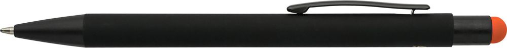 Aluminium-Kugelschreiber mit Gummibeschichtung Formentera - Orange