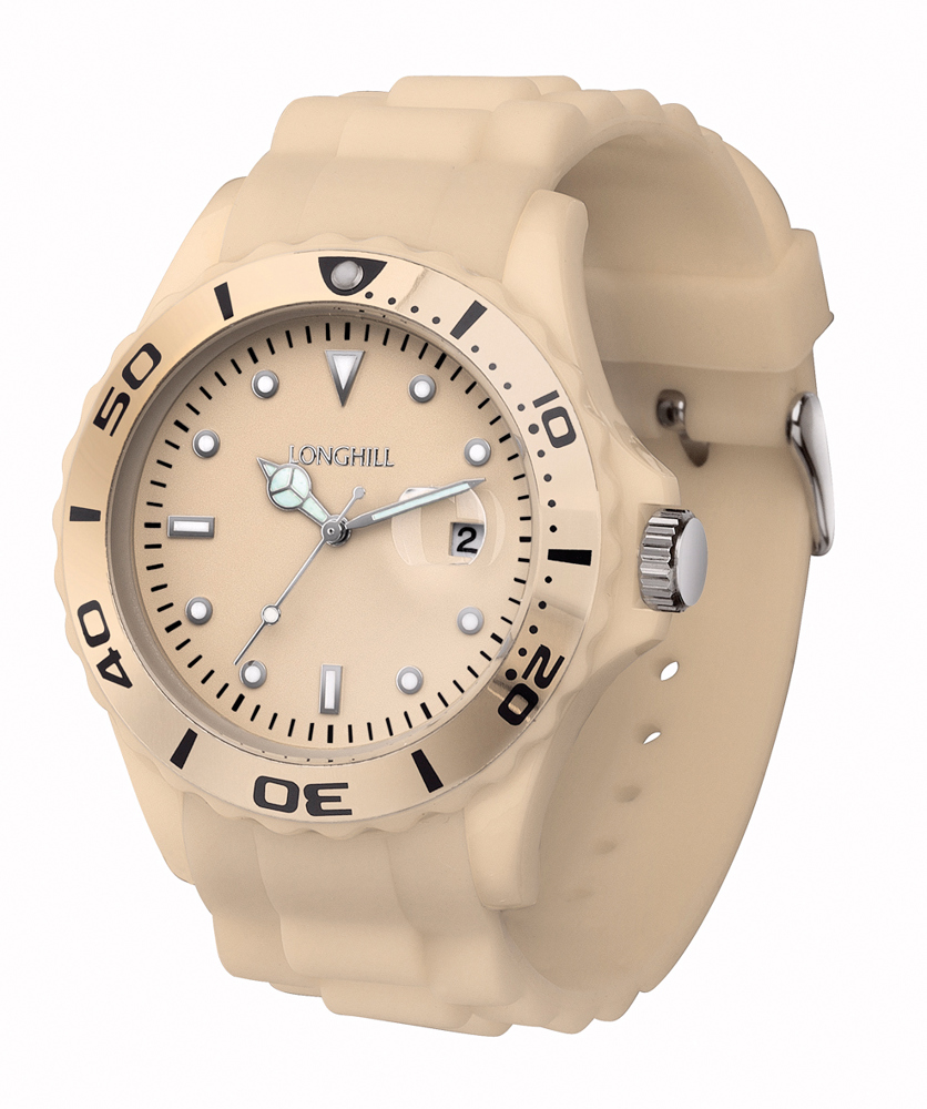 Kunststoffuhr LOGI - sand