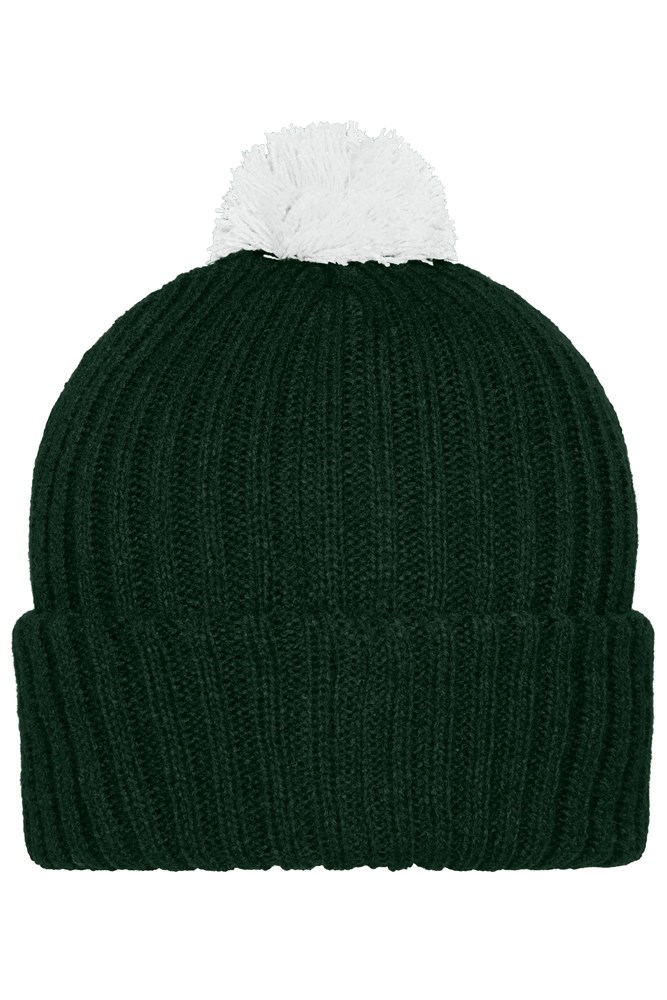 Knitted Cap with Pompon