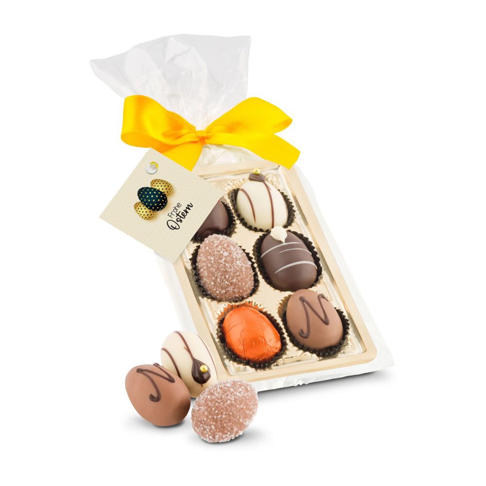 Schokoladen-Pralineneier, 6 Stück, 125 g