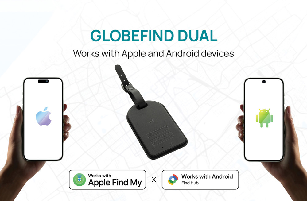 Globefind Dual RCS Gepäckanhänger mit weltweiter Ortung