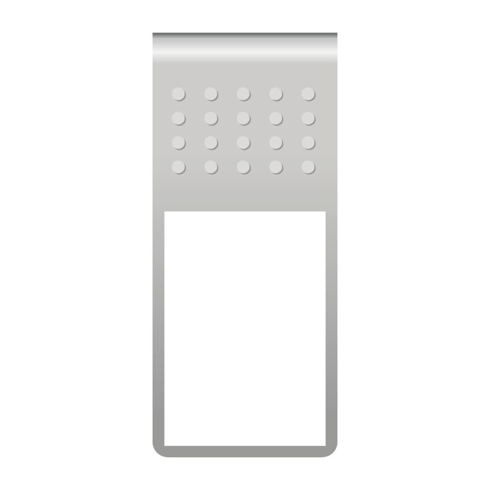 ROMINOX® Mehrweg-Büroklammer Straight Clip XL mit Noppen, idealer Mailingartikel für Dokumente, bis zu 35 Seiten Klemmkraft