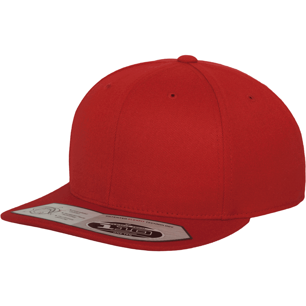 110 Fitted Snapback - red