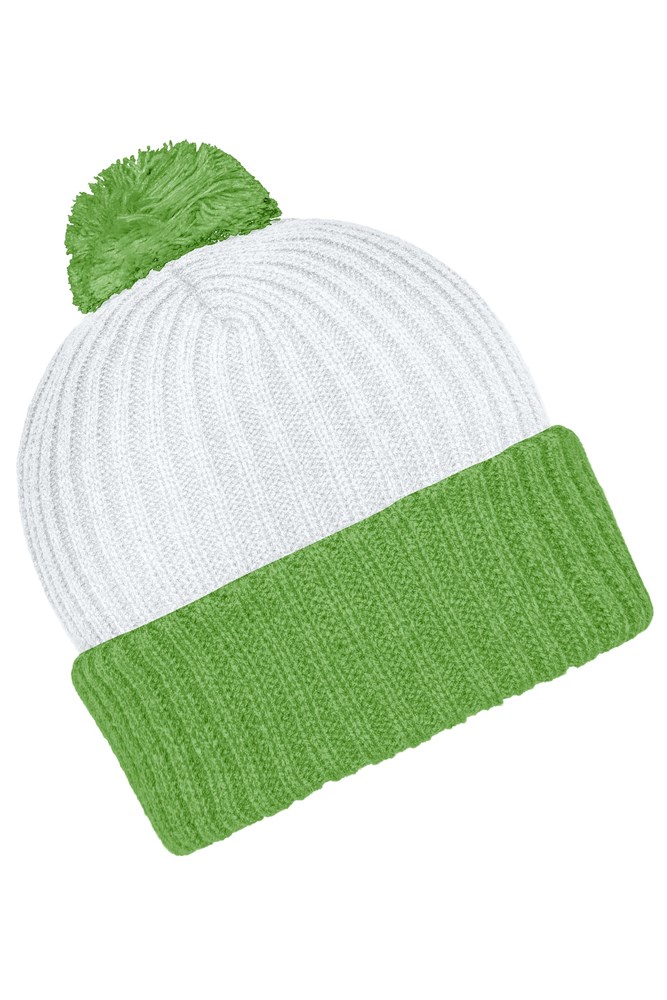 Knitted Cap with Pompon