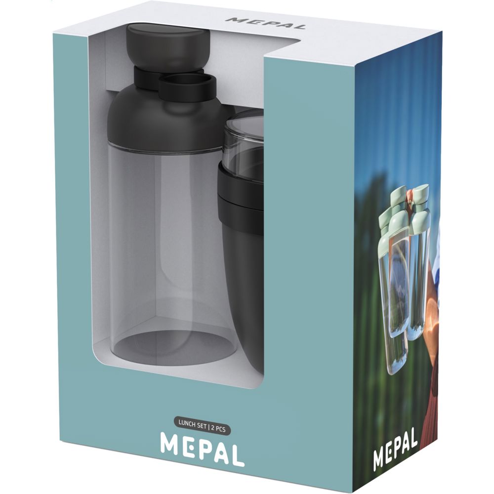 Mepal Lunchset - Lunchpot Vita & Water Bottle Vita - Nordic Black
