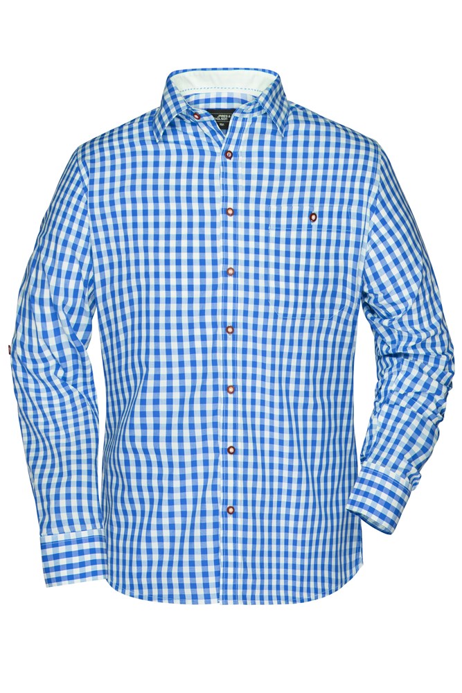 Men's Traditional Shirt - Royal/white (ca. Pantone 286C
white)
