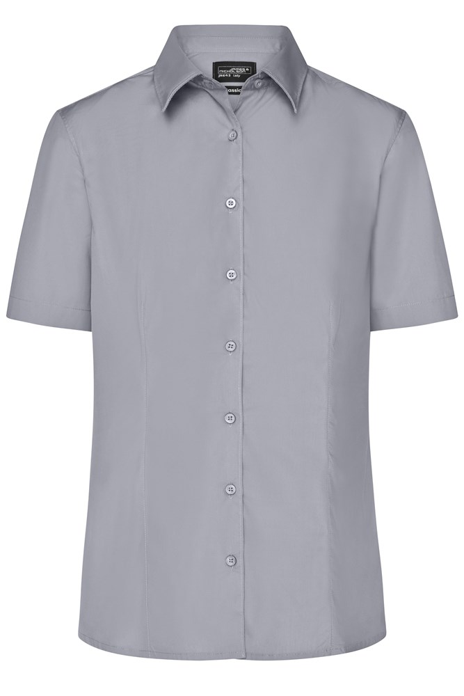 Ladies' Business Shirt Short-Sleeved - Steel (ca. Pantone 423U)