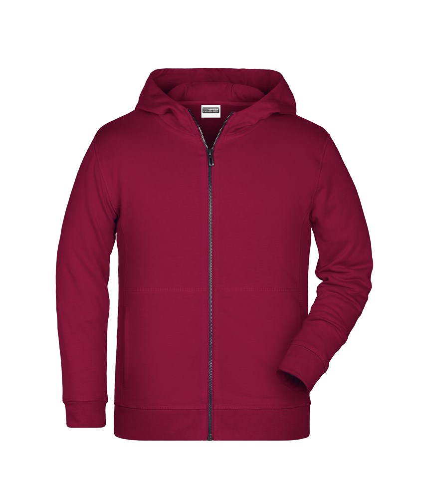 Children's Zip Hoody OCS Blended & RCS - Wine (ca. Pantone 195C)
