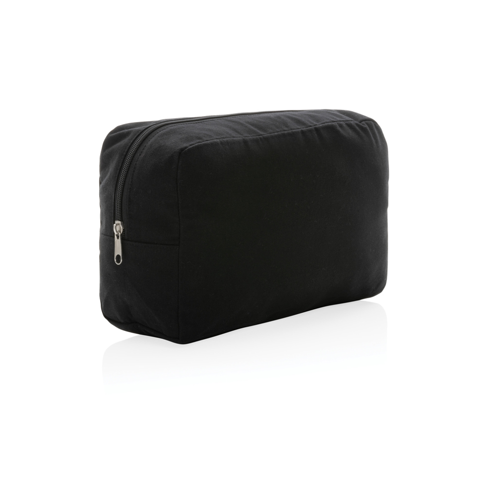 Impact Aware™ 285g/m² Kosmetiktasche aus ungefärbtem Canvas - schwarz (± PMS Black)