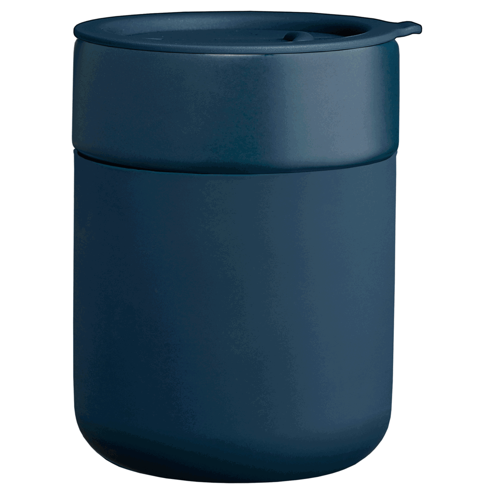Obsidian - 295 ml Matte Keramik- und Silikonbecher mit Deckel