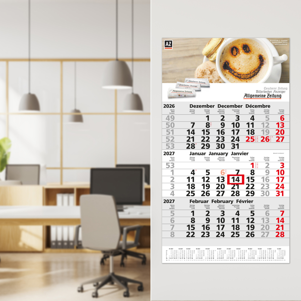 3-Monatskalender Einblatt Primus 3 Post A EXPRESS