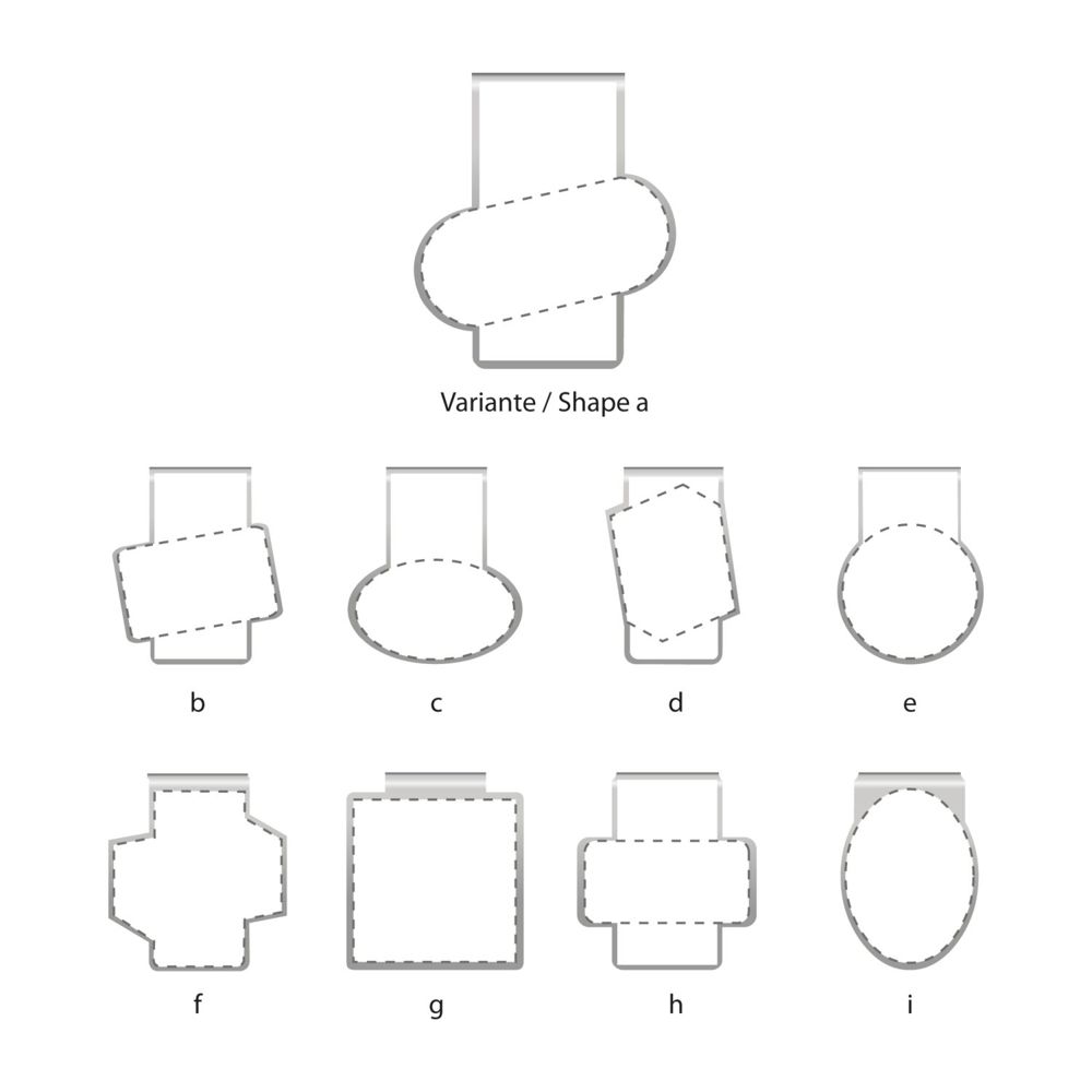 ROMINOX® Mehrweg-Büroklammer Shape Clip Variante I, idealer Mailingartikel für Dokumente, bis zu 18 Seiten Klemmkraft