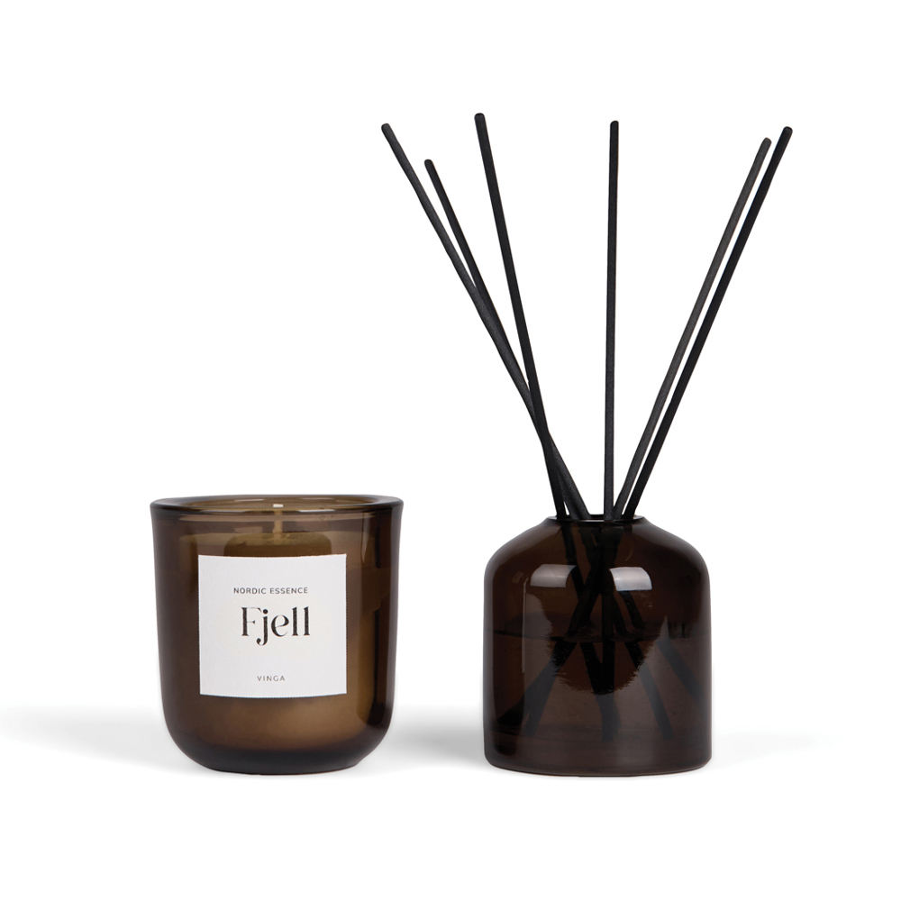 VINGA Nordic Essence Ambiente-Set - off white, dunkelbraun (± PMS 7527 off white/ ± PMS Dark brown)