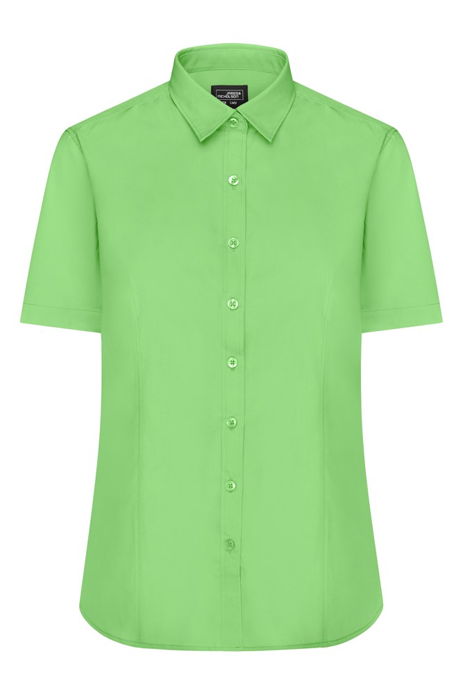 Ladies' Shirt Short-Sleeved Poplin - Lime-green (ca. Pantone 360C)